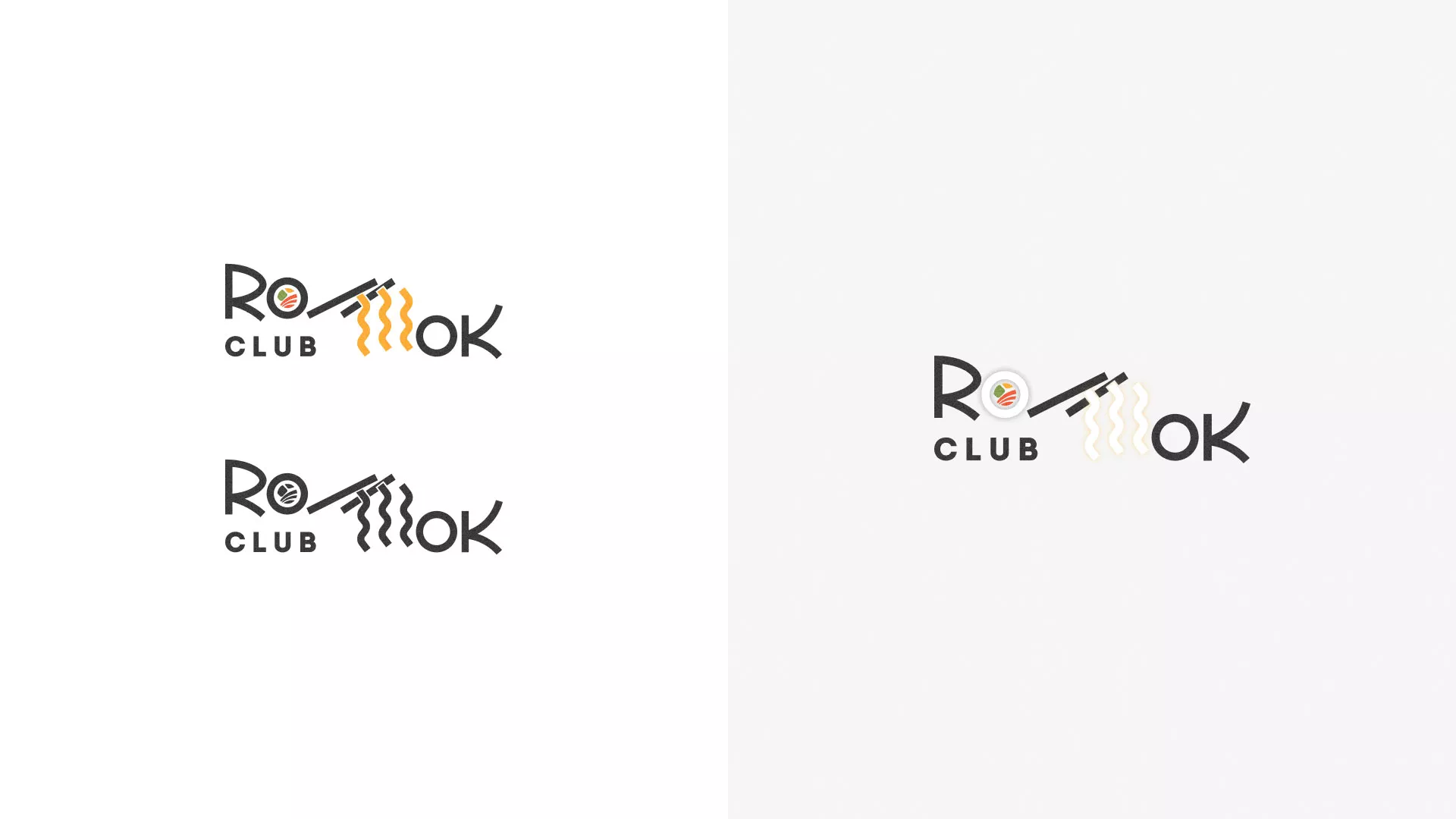 Создание логотипа суши-бара «Roll Wok Club» в Озерах