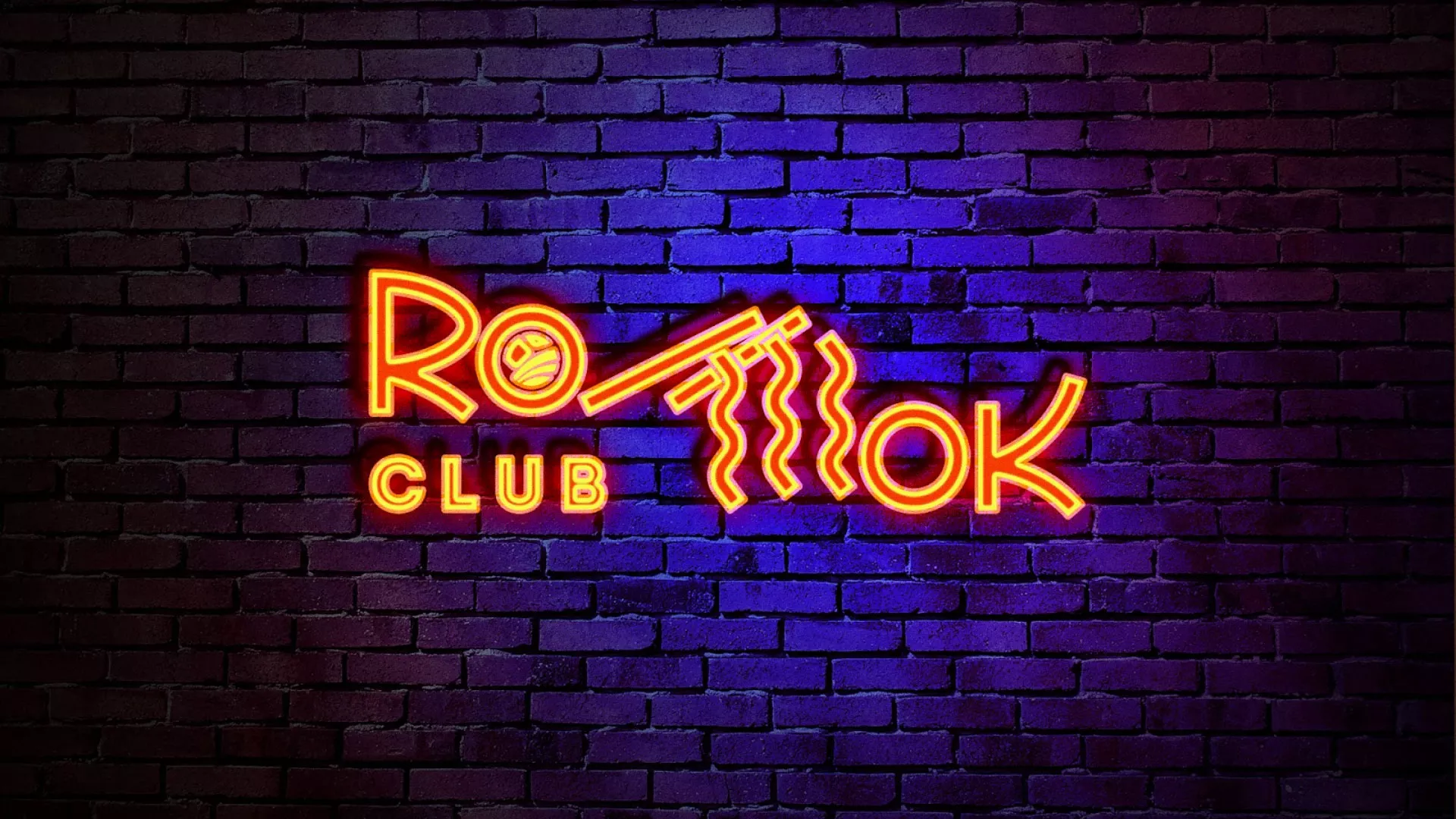 Разработка интерьерной вывески суши-бара «Roll Wok Club» в Озерах